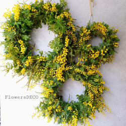 サイズ選べる ミモザリース *ドライフラワー* リース ＊COCO HANA