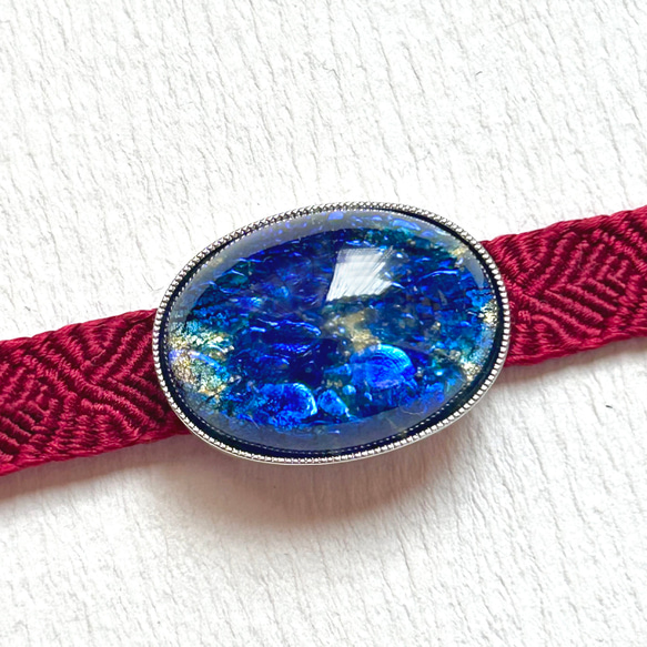 ●帯留 Czech Glass●earth 2枚目の画像