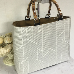 花ぷらら・オリジナル・大島紬・1点もの・グレー&黒・ハンドメイド