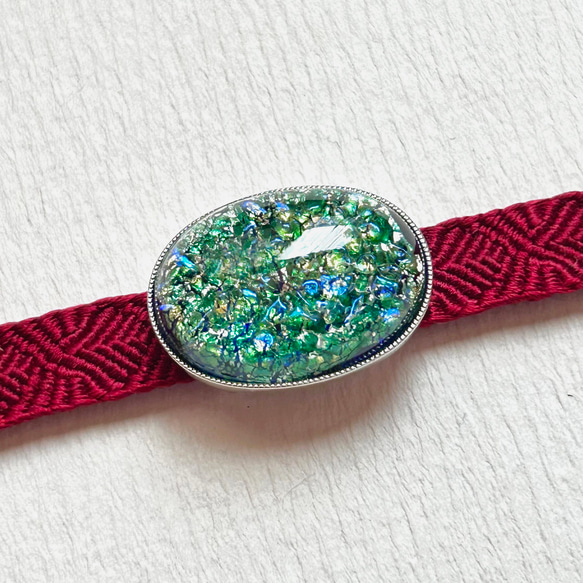 ●帯留 Czech Glass●sea 3枚目の画像