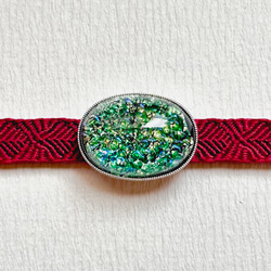 ●帯留 Czech Glass●sea 1枚目の画像