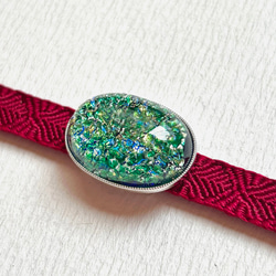 ●帯留 Czech Glass●sea 6枚目の画像