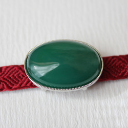 ●帯留 グリーンオニキス 5枚目の画像