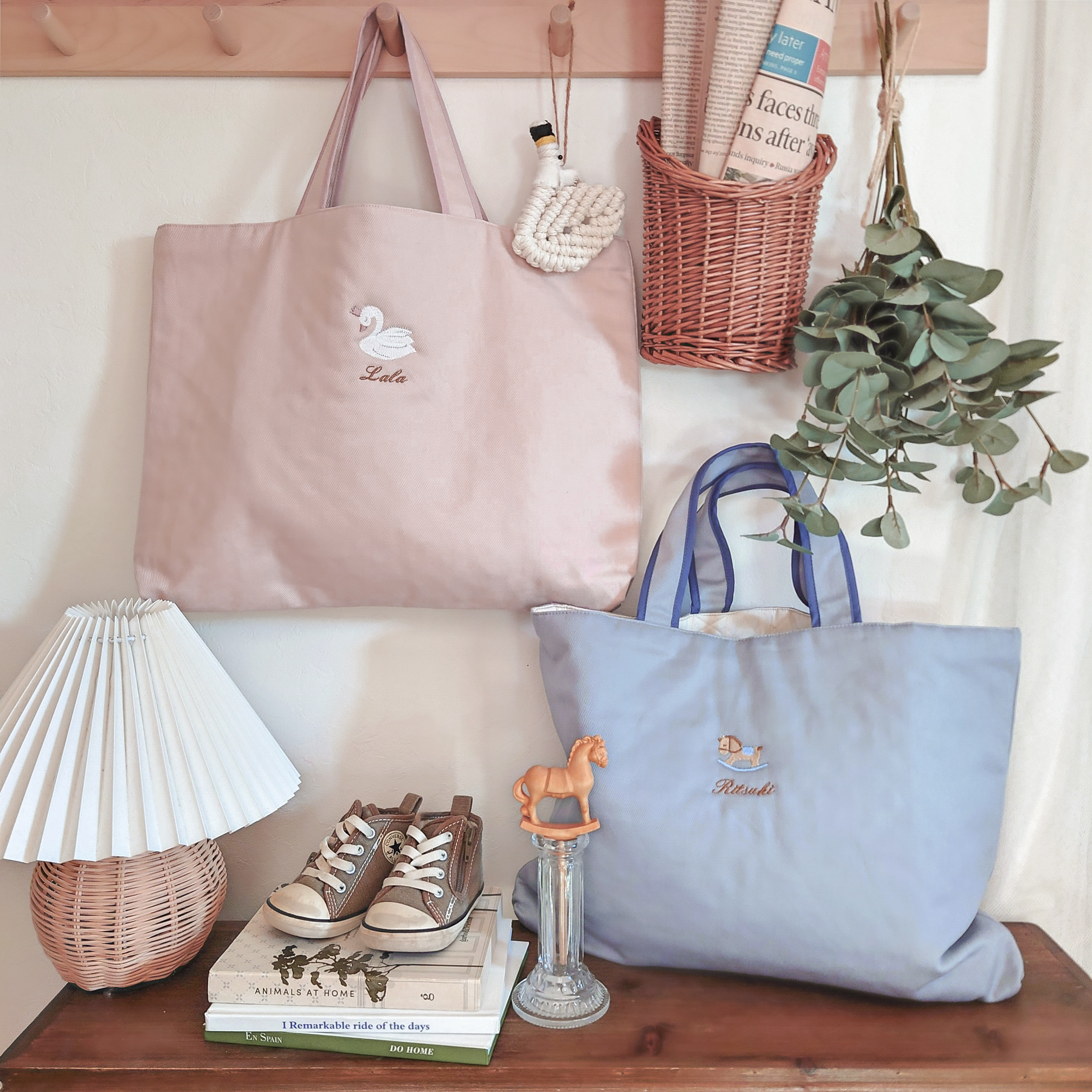 【3点セット】名入れ レッスンバッグ シューズバッグ 巾着バッグ 絵本袋 体操服入れ 上履き入れ シューズケース