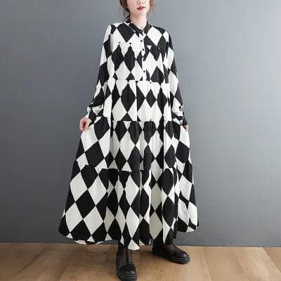 ワンピース　ロング　大きいサイズ シャツ　レディース 秋冬　春 新品 長袖　白