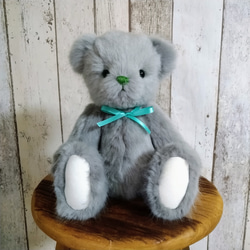 ウェービーモヘア くすみピンクのテディベア ぬいぐるみ kukuma 通販