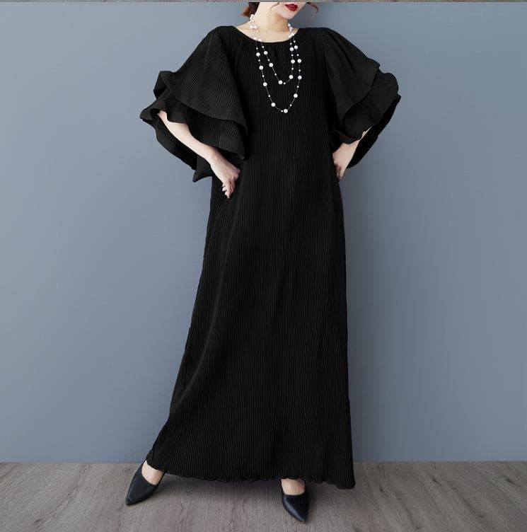 ロング　ワンピースフリル　大きいサイズ レディース 春夏　春 新品 半袖　ドレス