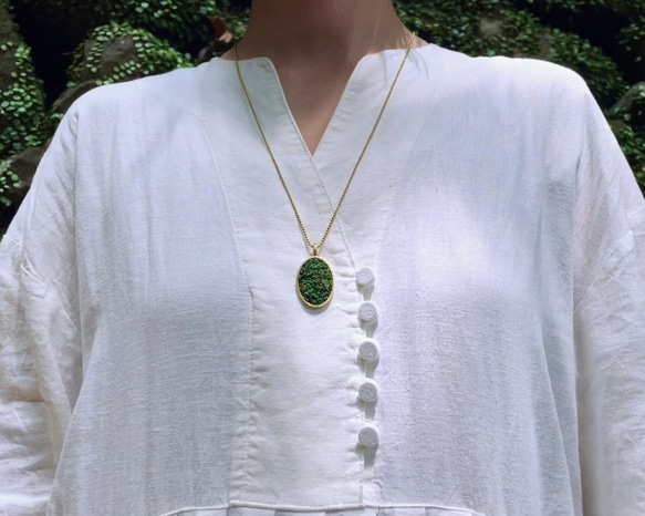 真鍮 「苔ペンダント」 3枚目の画像