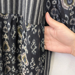 一款層疊式、不太甜美的拼接洋裝（26s-01）黑色 第8張的照片