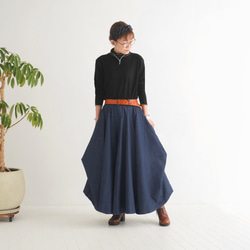 新款牛仔【自由伸展半身裙】銷量超過1500件 * 輕鬆搭配任何服飾 * 隨心所欲而動，展現優美身形 * 靛藍色 第13張的照片