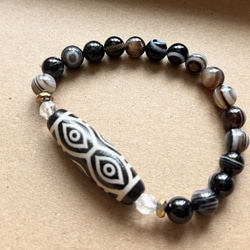 開光☆白蛇天珠 ブレスレット dzi ＊ ΚΑйON ＊ 通販 8985985｜Creema