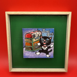 （専用）クボユキ　コルク画　原画　猫2点 クボユキ コルクアート CAT コルク画 猫 300枚限定 直筆サイン