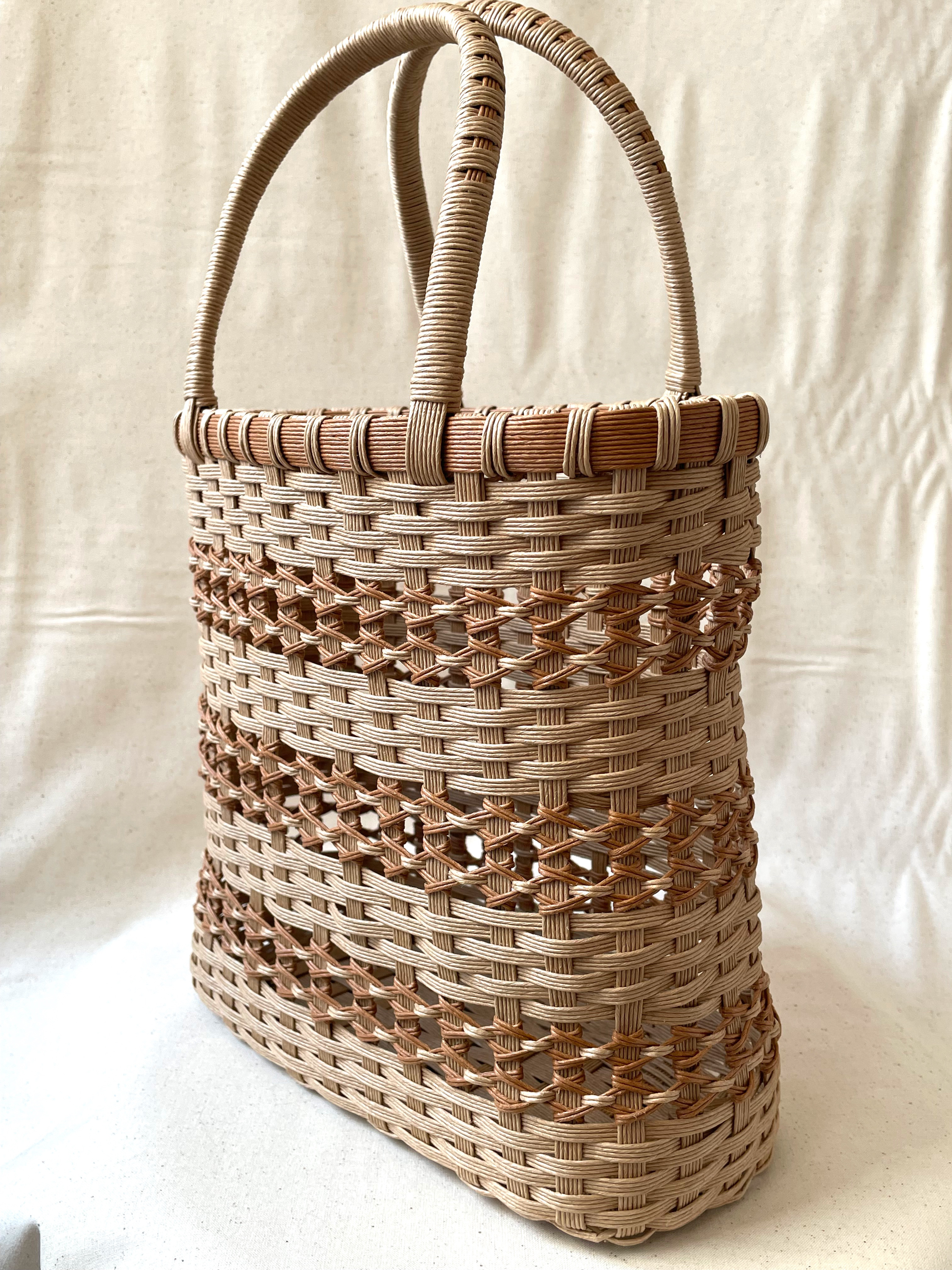 クラフトバンドハンドバッグ（ベージュ）