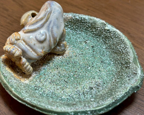 妻の作った　白い炎　香炉　お香立て　陶芸　妖怪　つるべ火 妖怪シリーズ ぬっぺっぽう お香立て その他インテリア雑貨 ゆかり工房