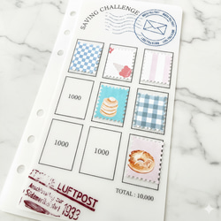 Savingリフィル5枚！ケーキましかくサイズ バインダー貯金 その他雑貨