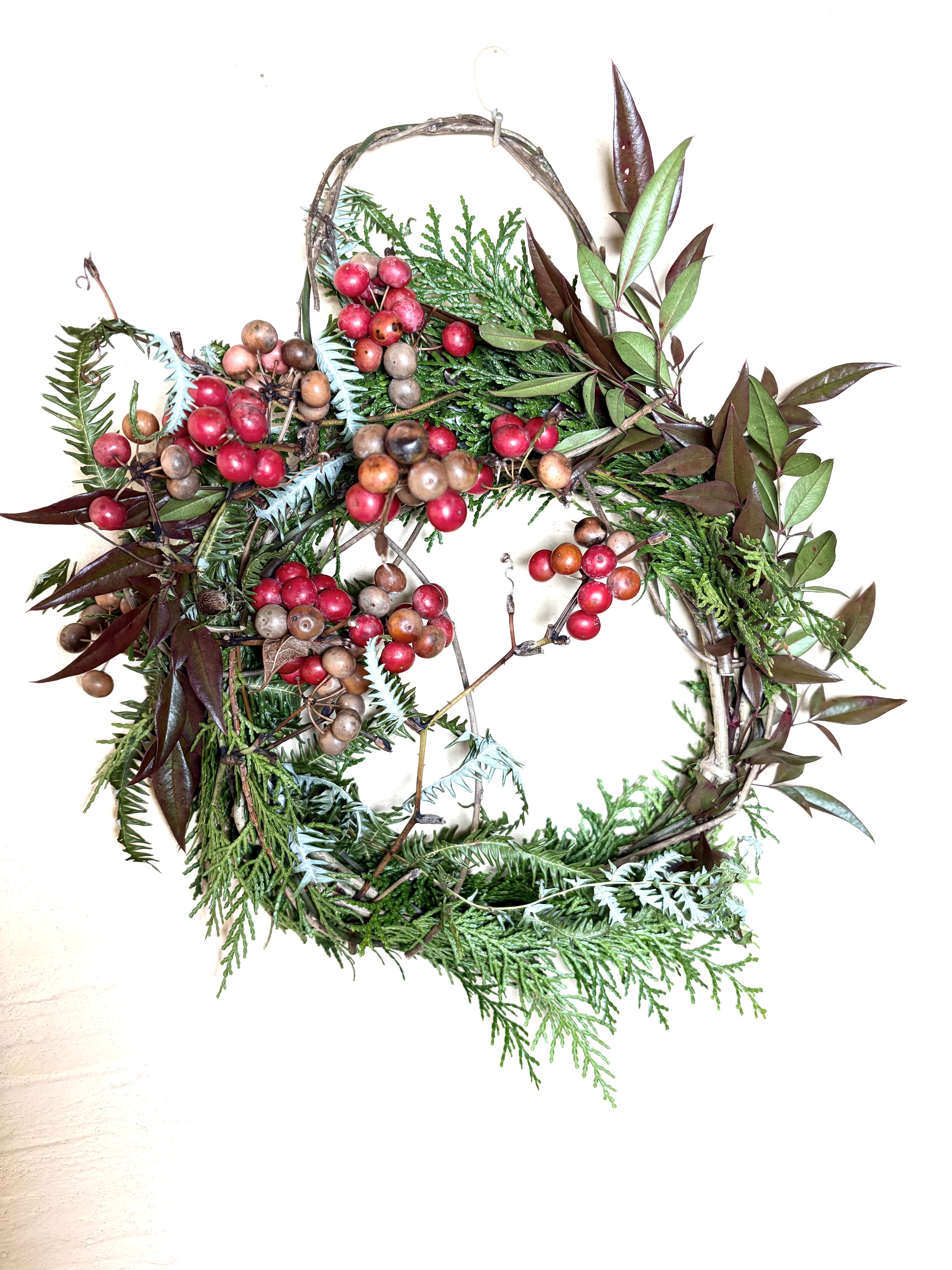 森の香りのナチュラルリース　ハンドメイド　壁掛けインテリア