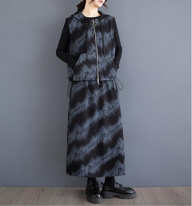 大きいサイズ セットアップ　スカート　パーカー　レディース 秋冬　春 長袖