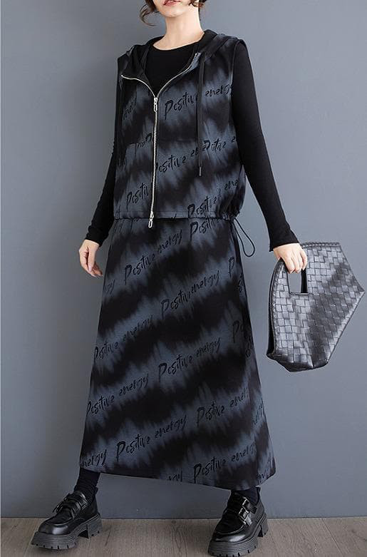 大きいサイズ セットアップ　スカート　パーカー　レディース 秋冬　春 長袖