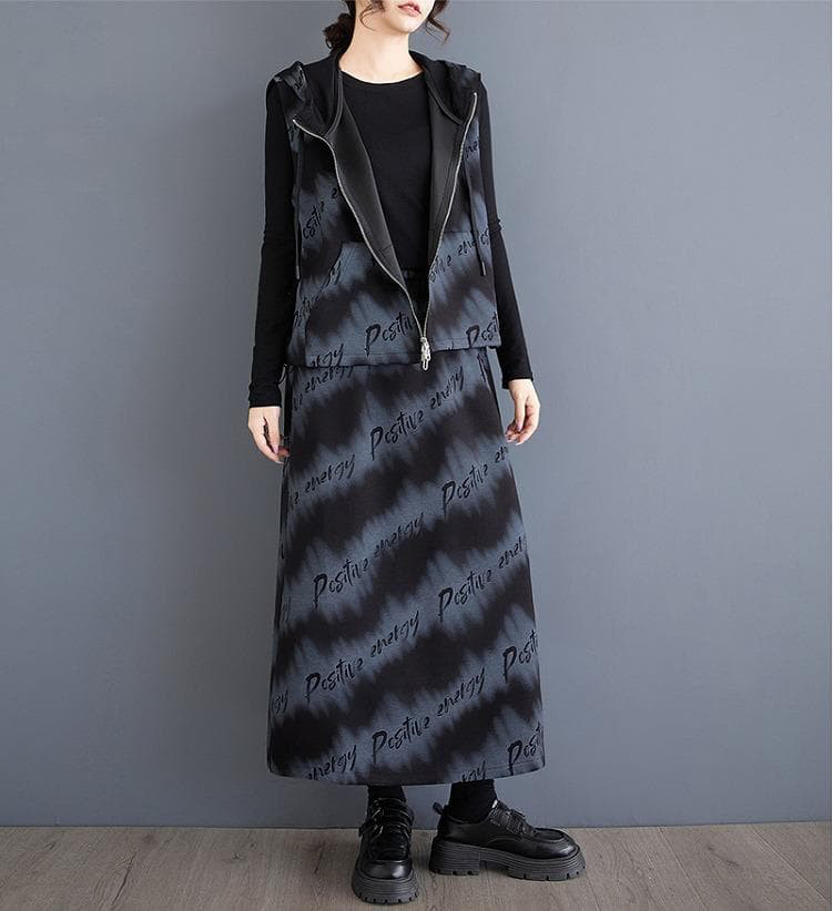 大きいサイズ セットアップ　スカート　パーカー　レディース 秋冬　春 長袖