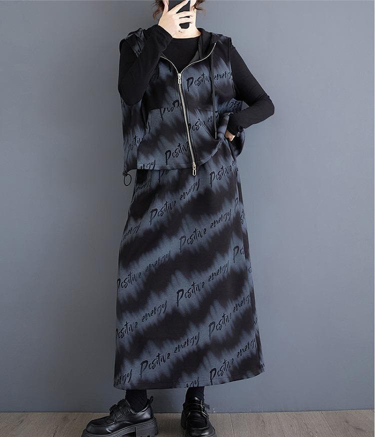 大きいサイズ セットアップ　スカート　パーカー　レディース 秋冬　春 長袖