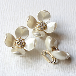 ●帯留/帯留め 4枚花弁の花 8枚目の画像