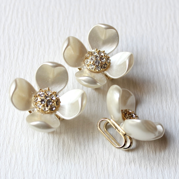 ●帯留/帯留め 4枚花弁の花 8枚目の画像