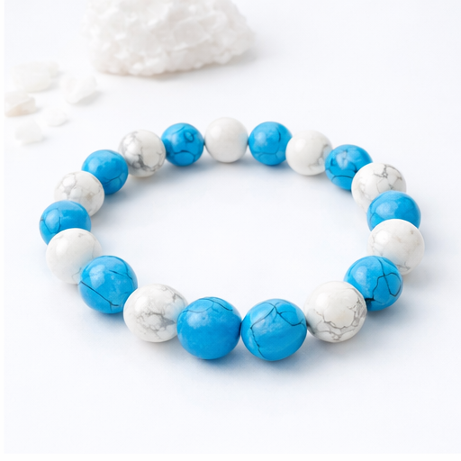 ターコイズ　ハウライトコンビブレスレット
