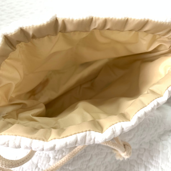 teddy bear 選べるコップ袋　H22Ｗ21  巾着　ヌビバッグ　入園入学　ヌビ　刺繍　くま　テディベア　可愛い 4枚目の画像