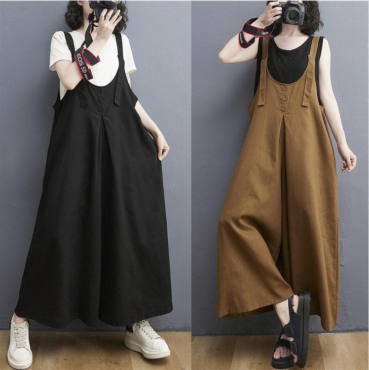 大きいサイズ オーバーオール　サロペット　レディース パンツ 新品 　カーキ