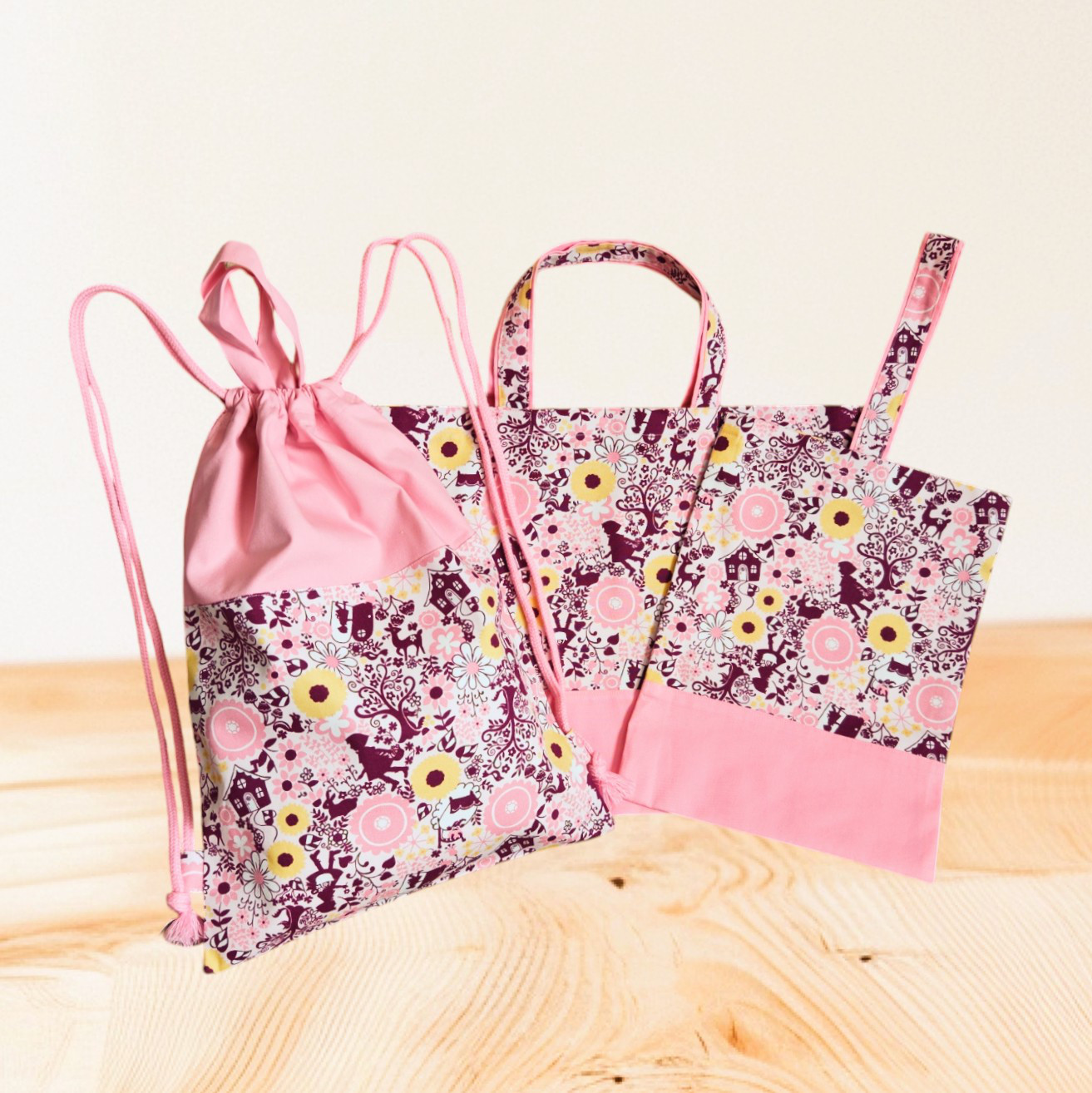 赤ずきんちゃん柄（P)の通学セット