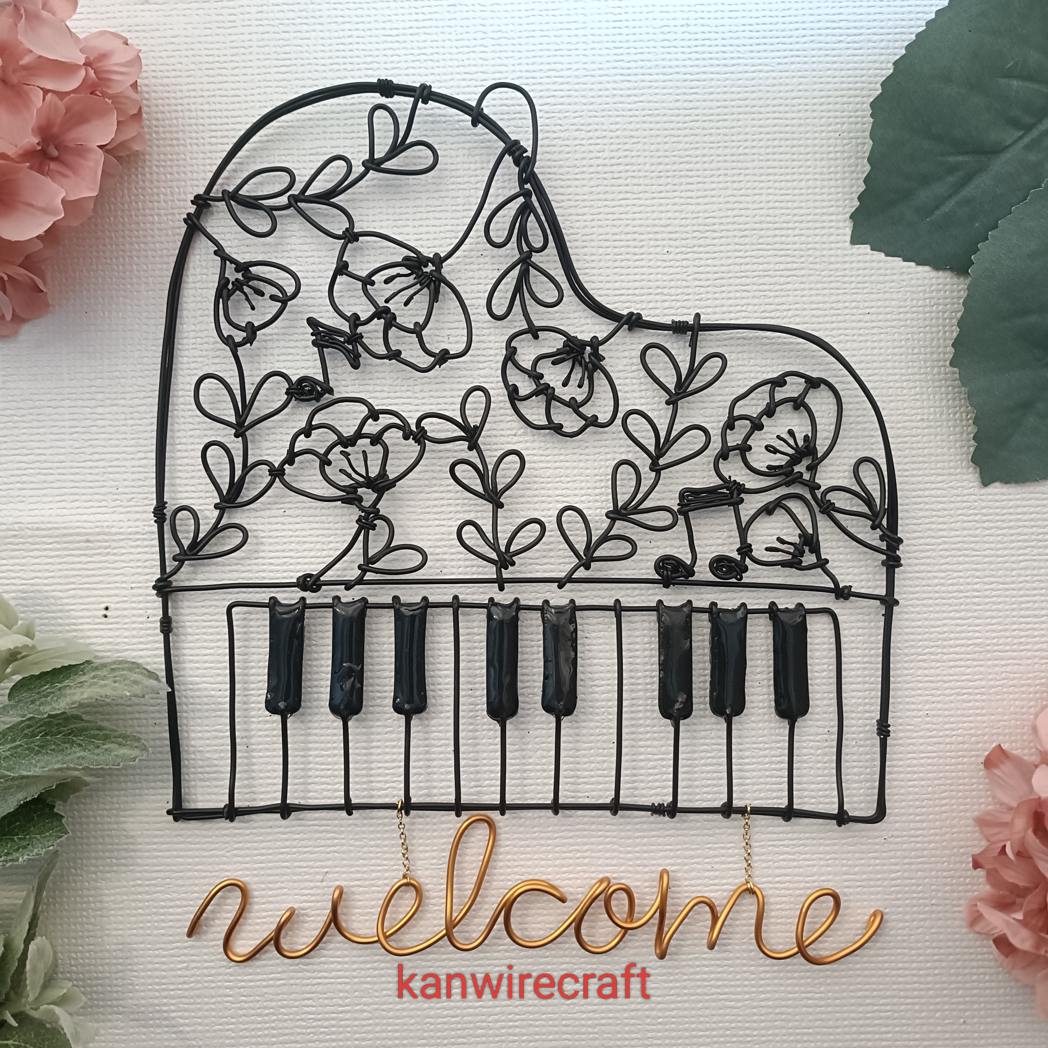 ワイヤーアート　ワイヤークラフト　ピアノ　welcome　音楽　演奏 4,150円