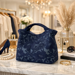 ⚮̈ミナペルホネン ヌッピバッグ➕（プラス）swing blue トートバッグ