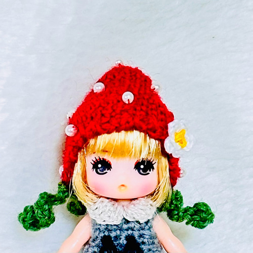 いちごの帽子（ぷちリカちゃん、みつごのあかちゃんサイズ） その他