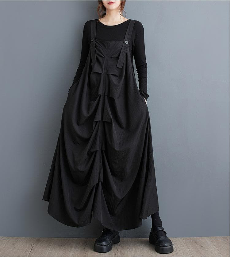 サロペット　ワンピース　大きいサイズ レディース 秋冬　春 新品 ロング