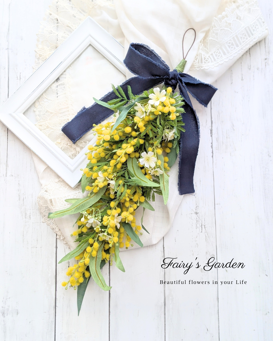 ミモザとユーカリのガーランドスワッグ