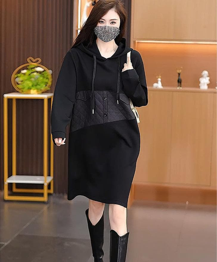 大きいサイズ レディース ワンピース　異素材　美品　秋冬　春 新品 長袖