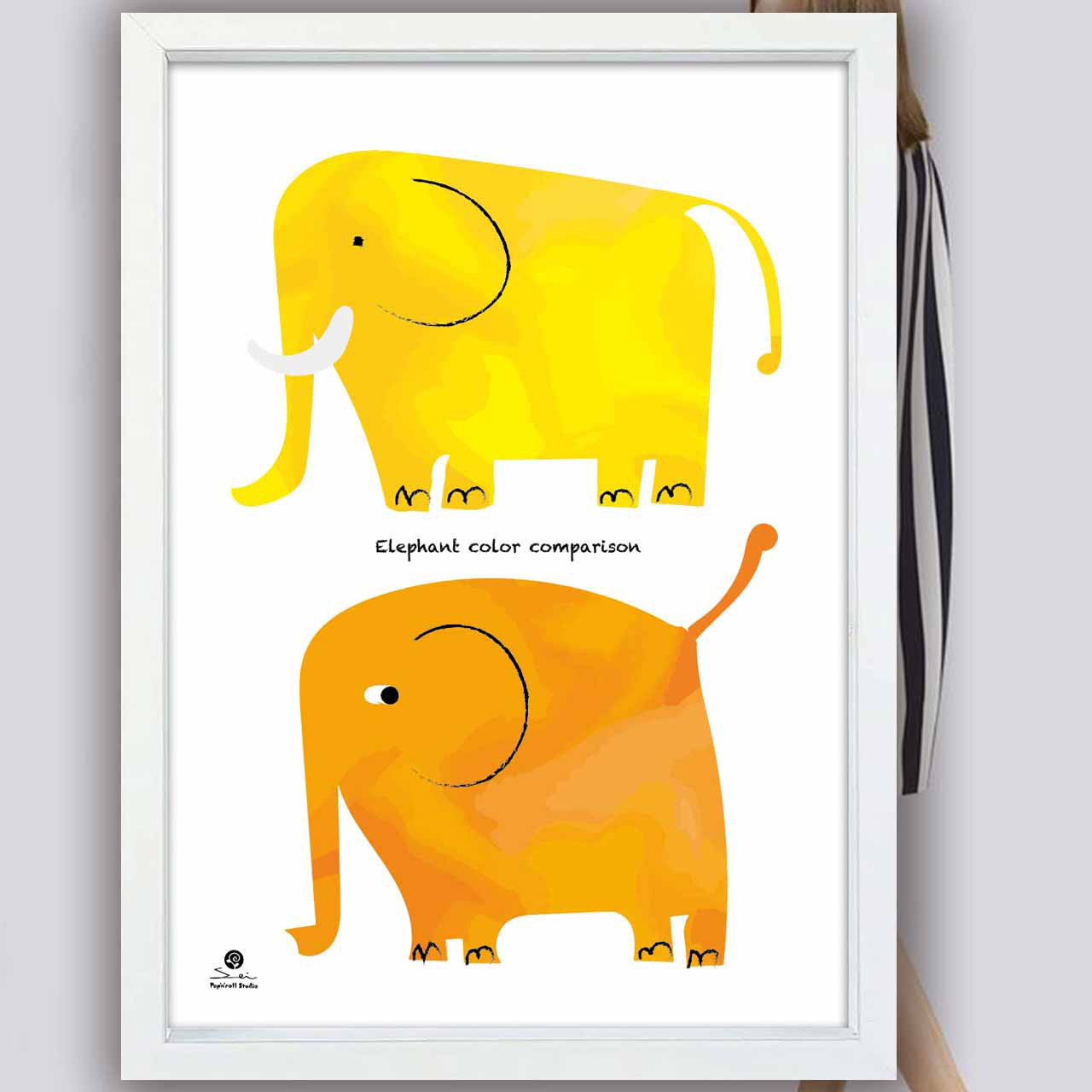 ゾウさんの色比べ　象　送料無料　あらゆるお部屋のポスター　ポスター　アートポスター　アート/sei検索新着順　2746