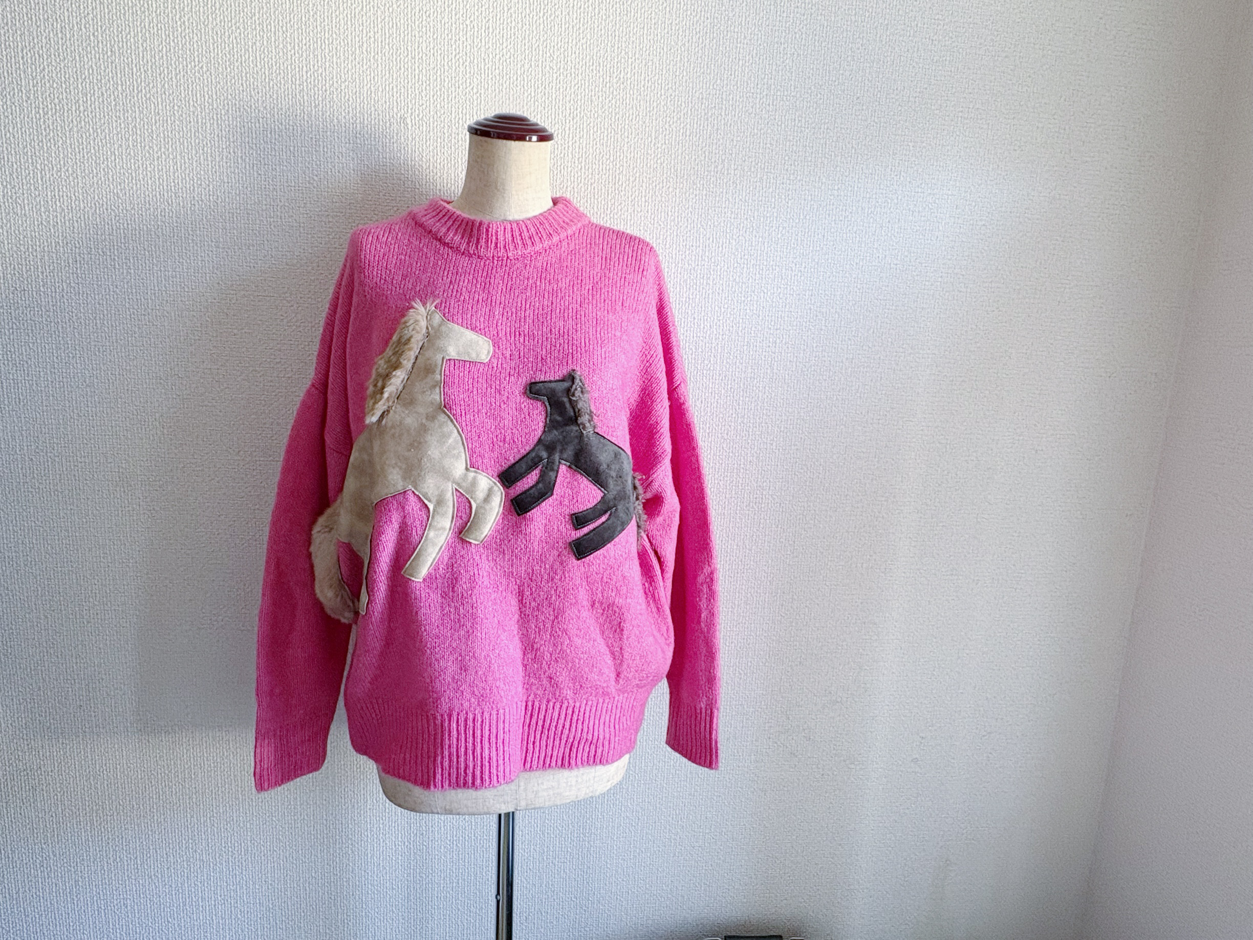 【夢の中のお馬の親子セーター】