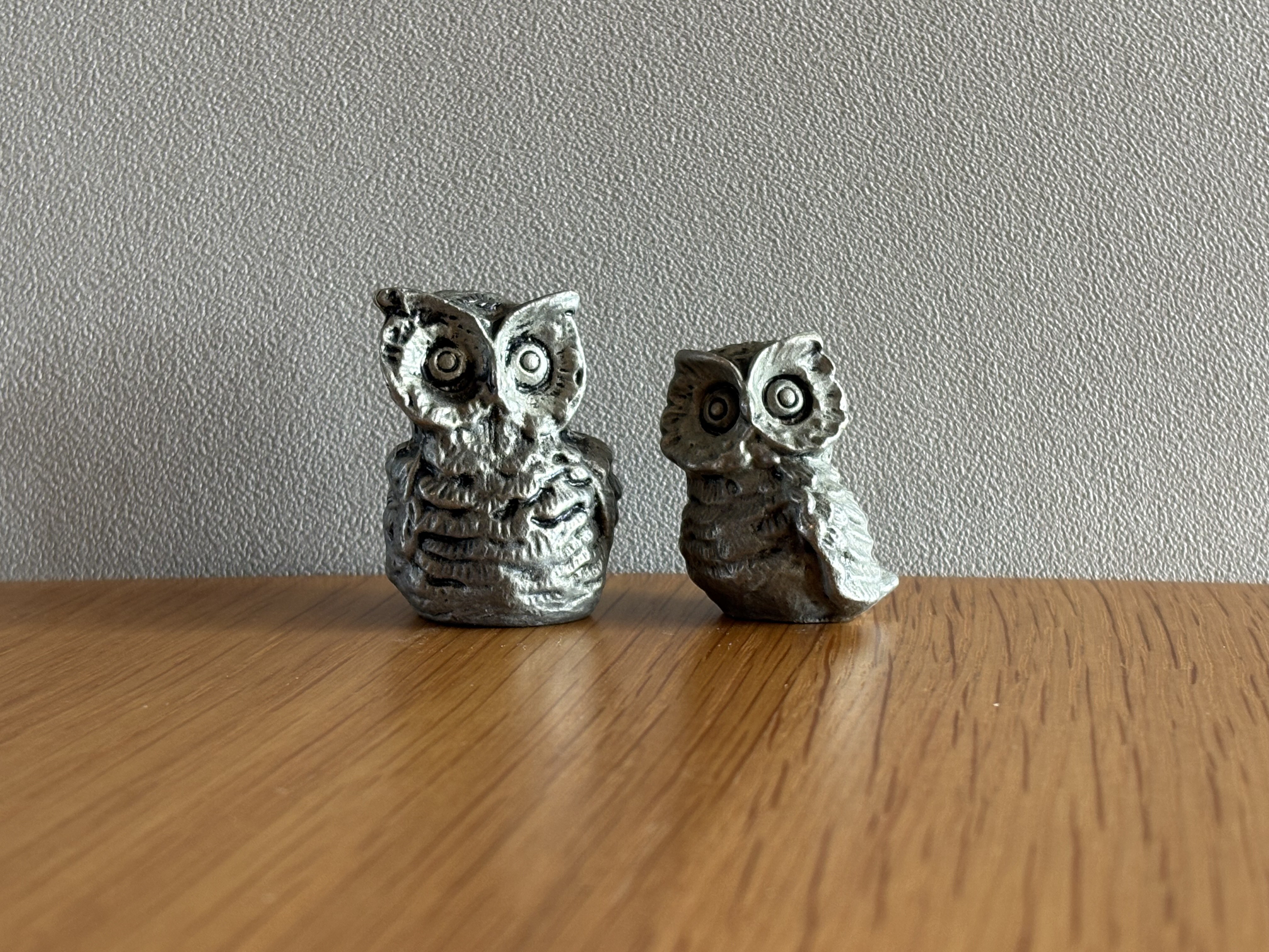 国産の古いフクロウの置物　アンティーク　ヴィンテージ