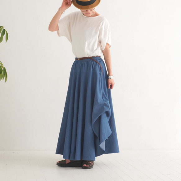 新款牛仔【自由搭配半身裙】銷售超過1500件 * 可自由搭配 * 隨心而動，展現優美身形 * 靛藍色 第11張的照片