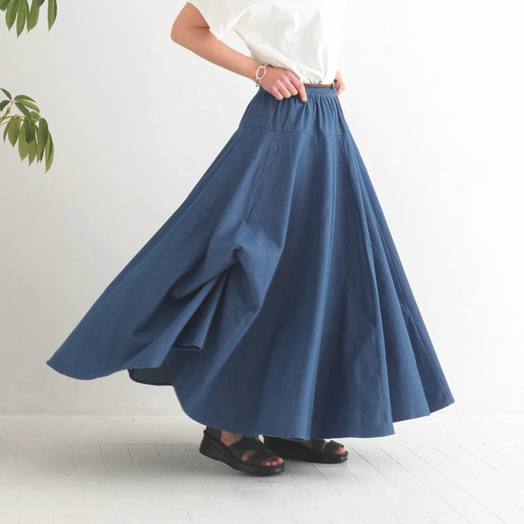 新款牛仔【自由搭配半身裙】銷售超過1500件 * 可自由搭配 * 隨心而動，展現優美身形 * 靛藍色 第10張的照片