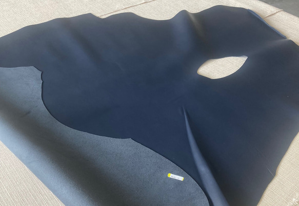 牛革バングラキップ　1枚革　紺　ネイビー　ハンドメイド＃No.CL91　レザークラフト　本革 6枚目の画像
