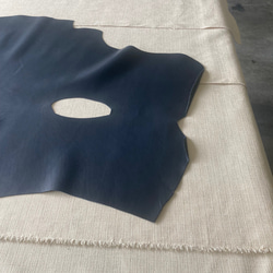 牛革バングラキップ　1枚革　紺　ネイビー　ハンドメイド＃No.CL91　レザークラフト　本革 5枚目の画像