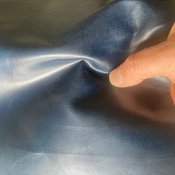 牛革カーフ　1枚革　紺　ネイビー　ハンドメイド＃No.CL92　レザークラフト　本革 5枚目の画像