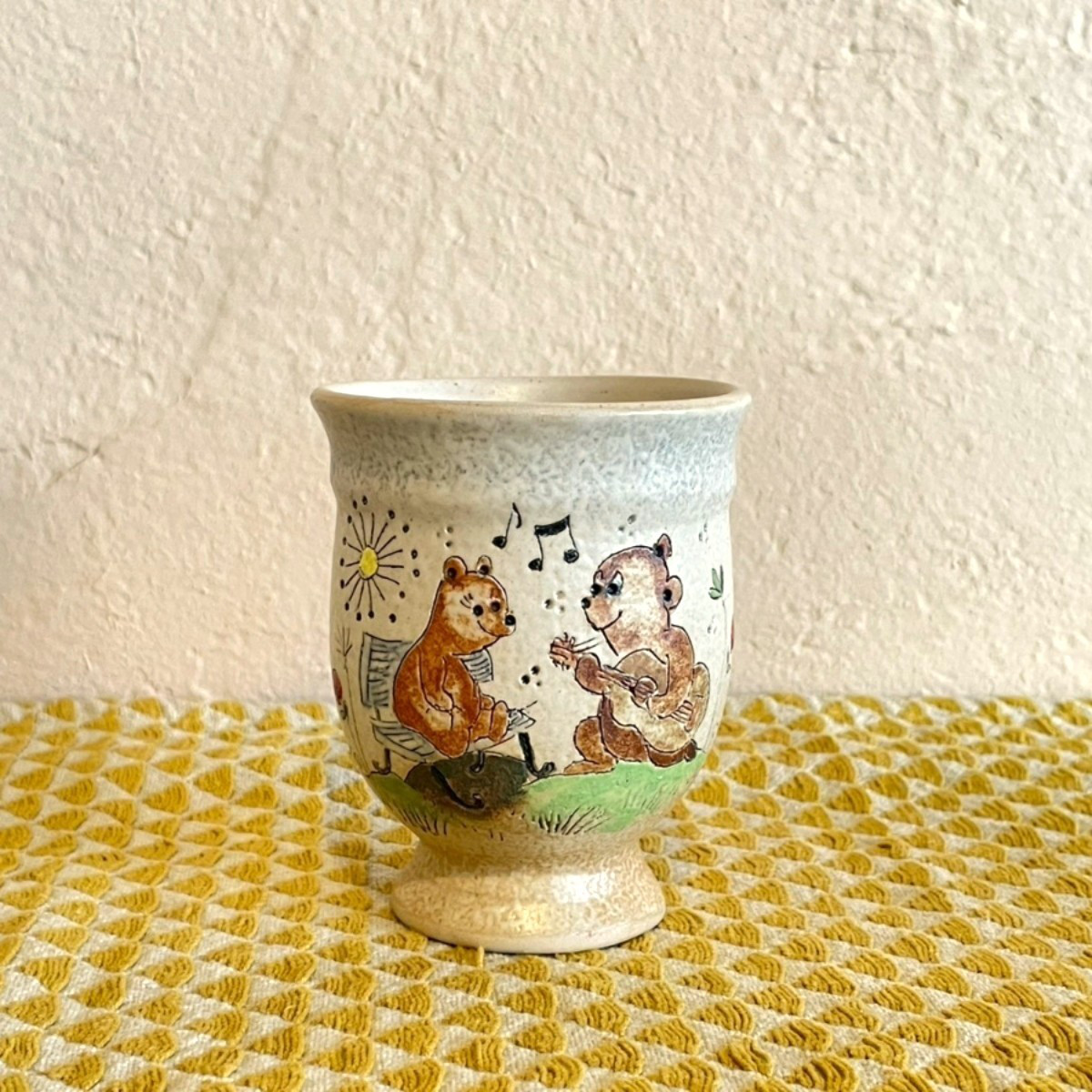 【フリーカップ／湯呑み】　くま　音楽