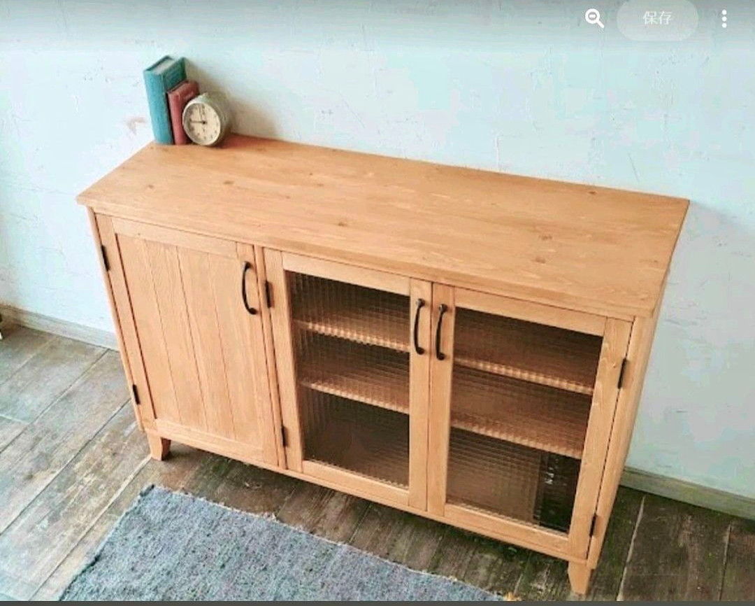 つっちー様専用　　チェッカーガラスキャビネット　ｗ110　ｄ27　ｈ80　木扉内　背面配線穴