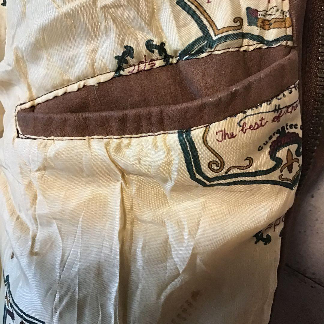 希少 80s A-2 フライトジャケット M カスタムステンシル ペイント カウレザー 茶