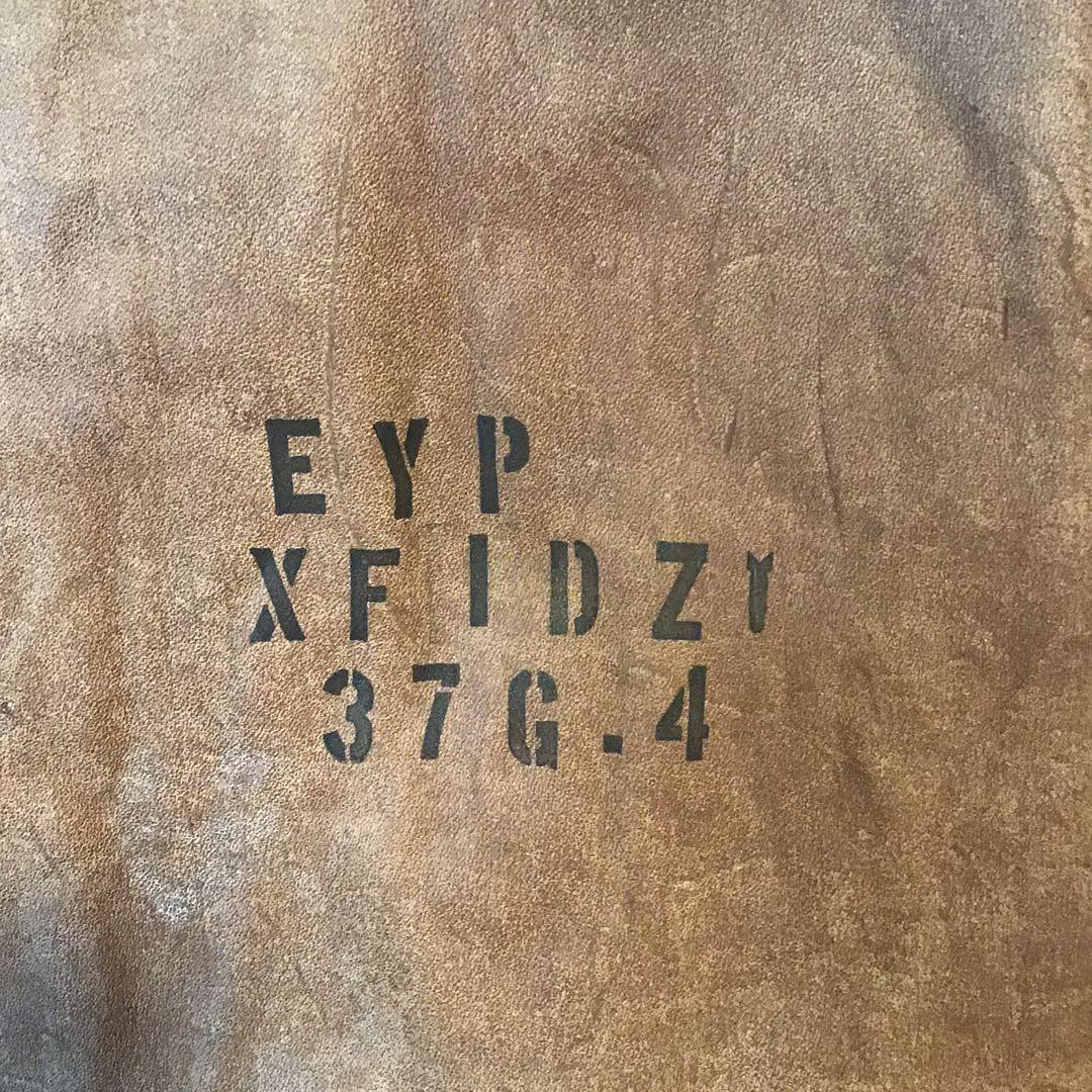 希少 80s A-2 フライトジャケット M カスタムステンシル ペイント カウレザー 茶