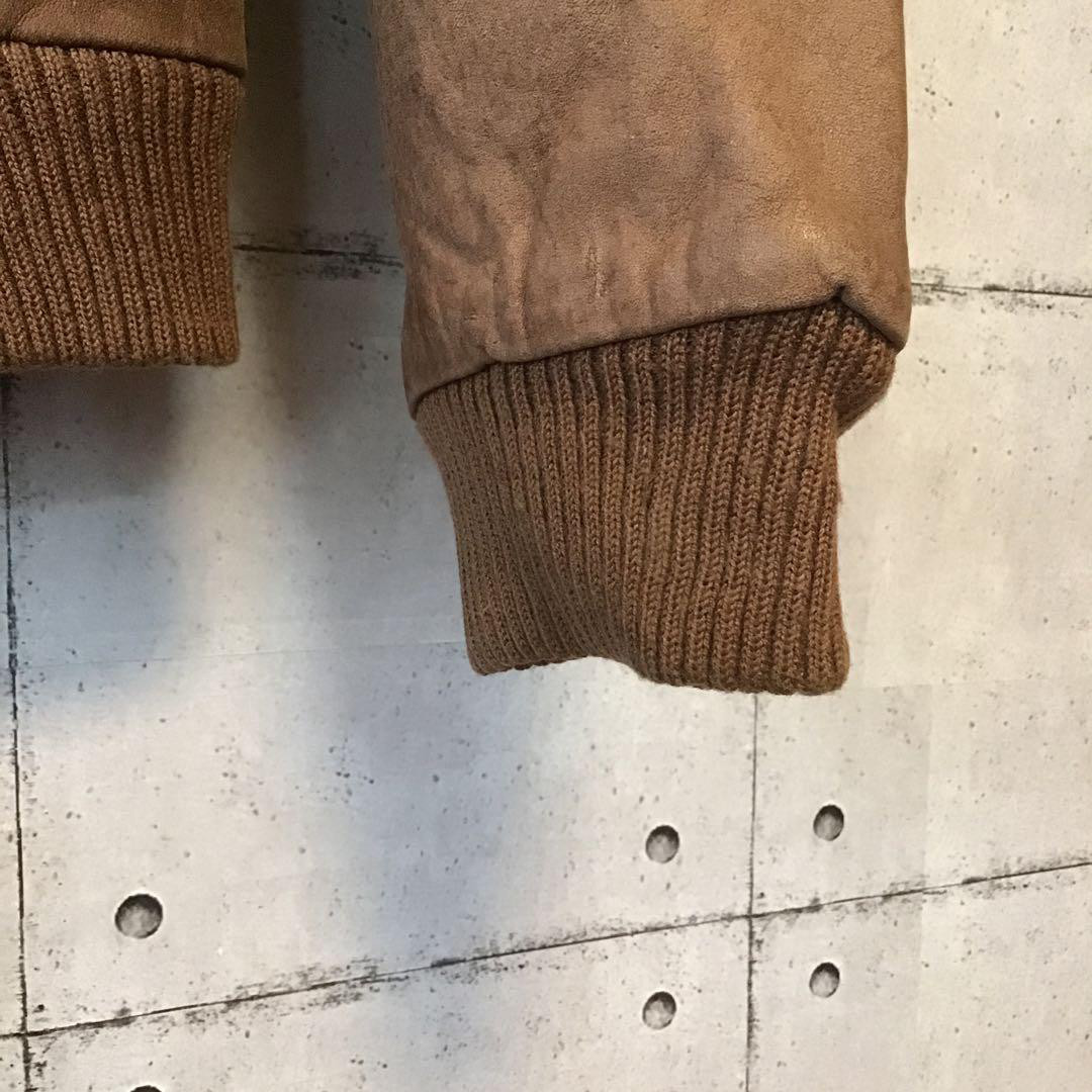 希少 80s A-2 フライトジャケット M カスタムステンシル ペイント カウレザー 茶