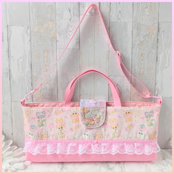 図書袋 絵本バッグ 通園バッグ ショルダーバッグ 風船わんちゃん